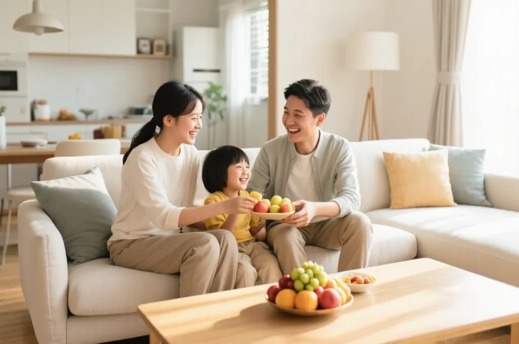 溫馨和諧的家庭休閒時光